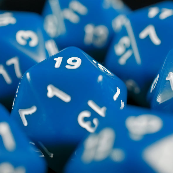 10x W20 RPG Würfel in blau