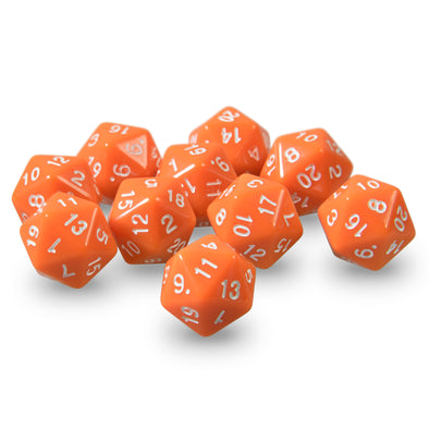 10x W20 RPG Würfel in orange