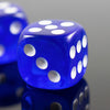 6x W6 Spielwürfel in blau - DiceBuddy