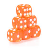 6x W6 Spielwürfel in orange - DiceBuddy